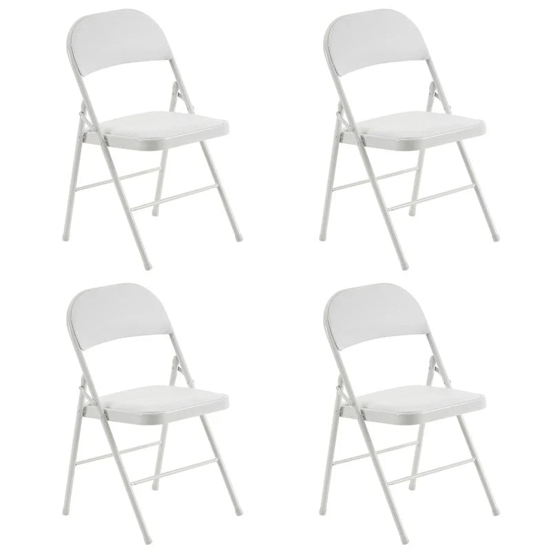 Chaises pliantes élégantes en fer et PVC pour conventions et expositions Blanches