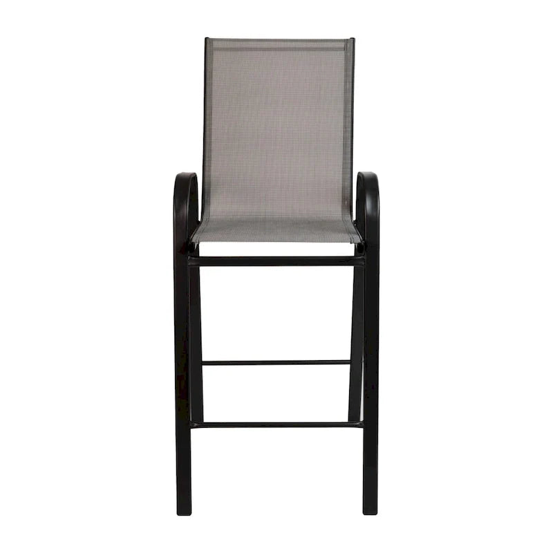 4 Pack Outdoor Barstools with Flex Comfort Material - Patio Stool