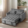 Modern Velvet Futon Loveseat with Reclining Backrest & Pockets, Seats 2 â€?Dark Gray / Light Gray / Blue / Black
