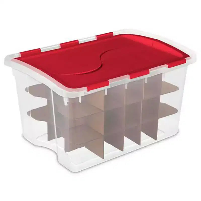 Sterilite Boîte de rangement empilable pour 45 décorations de Noël, 45 litres (paquet de 6)