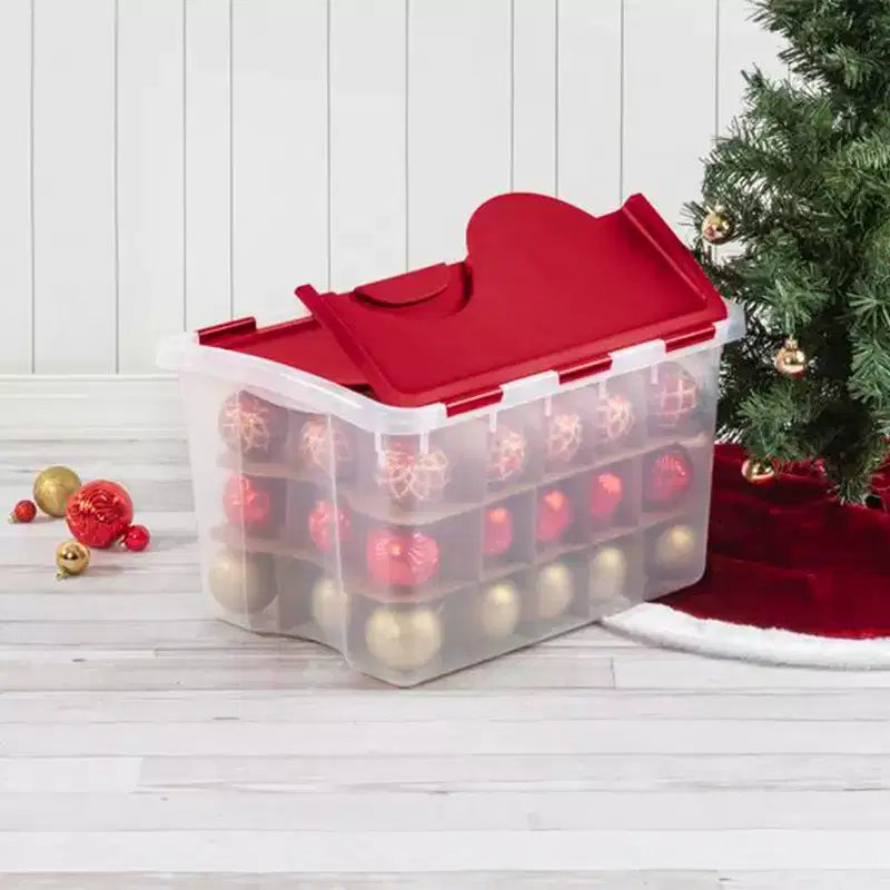 Sterilite Boîte de rangement empilable pour 45 décorations de Noël, 45 litres (paquet de 6)