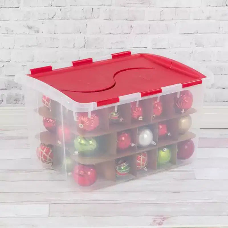Sterilite Boîte de rangement empilable pour 45 décorations de Noël, 45 litres (paquet de 6)