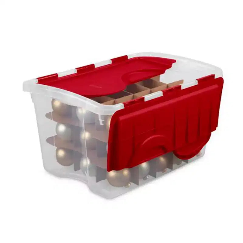 Sterilite Boîte de rangement empilable pour 45 décorations de Noël, 45 litres (paquet de 6)