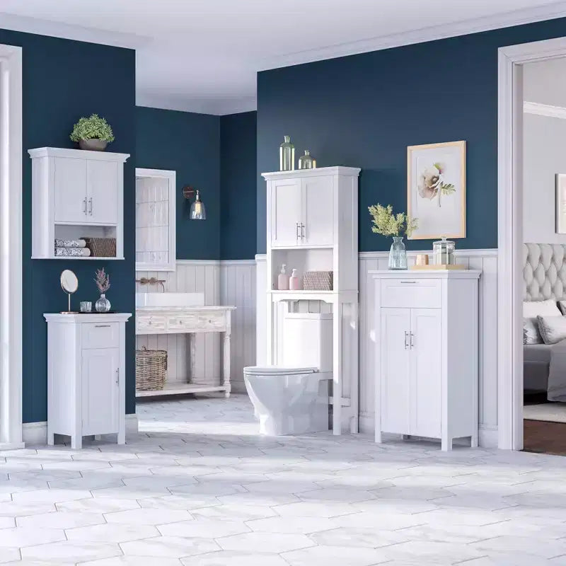 RiverRidge Somerset Two-Door Bathroom and Laundry Storage Cabinet with Drawer and Adjustable Shelf