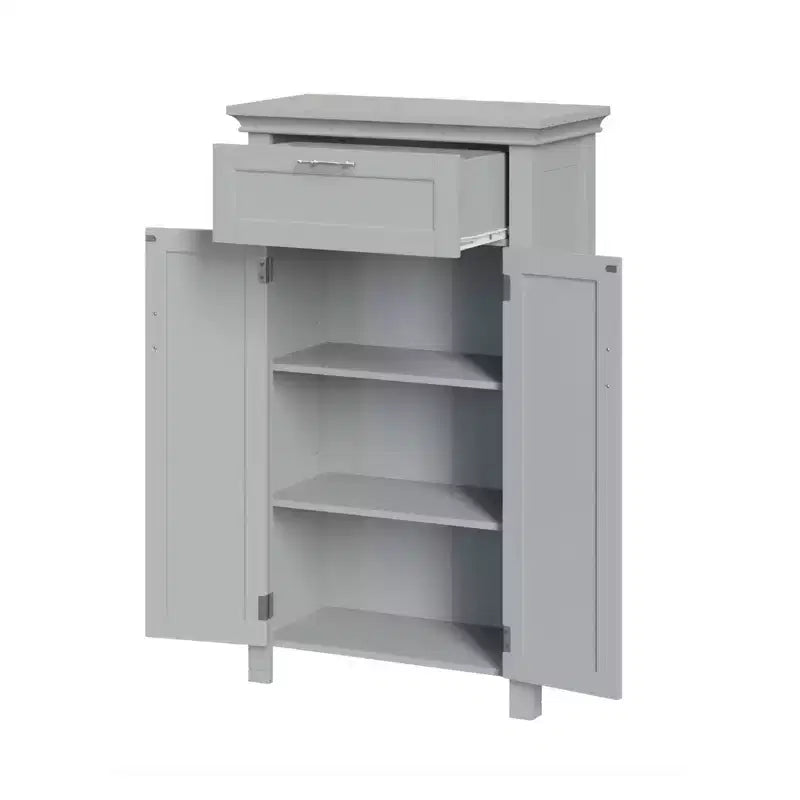 RiverRidge Somerset Two-Door Bathroom and Laundry Storage Cabinet with Drawer and Adjustable Shelf