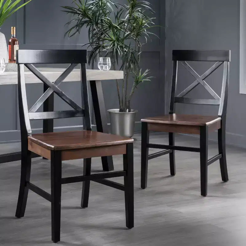 Set of 2 Roshan Farmhouse Acacia Dining Chair - Christopher Knight Home