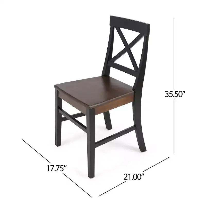 Set of 2 Roshan Farmhouse Acacia Dining Chair - Christopher Knight Home