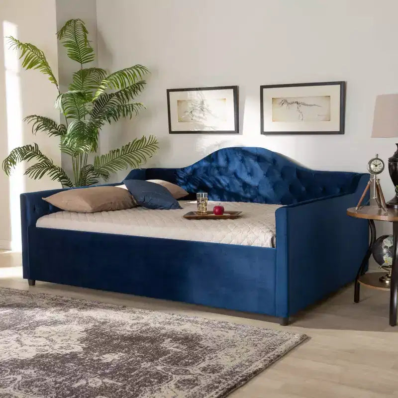 Perry Velvet Daybed - Baxton Studio