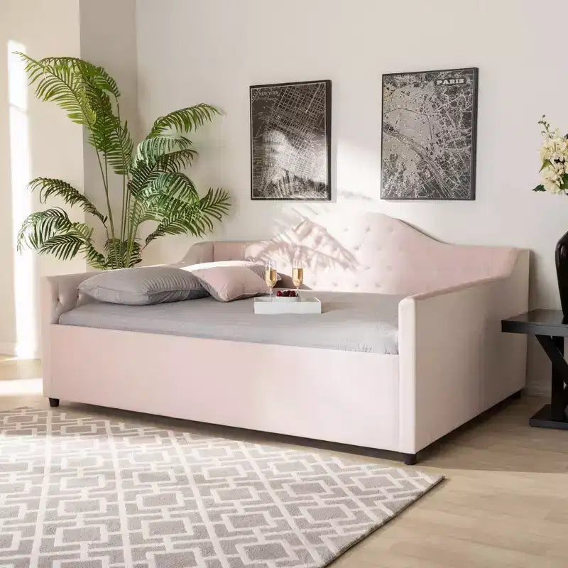 Perry Velvet Daybed - Baxton Studio