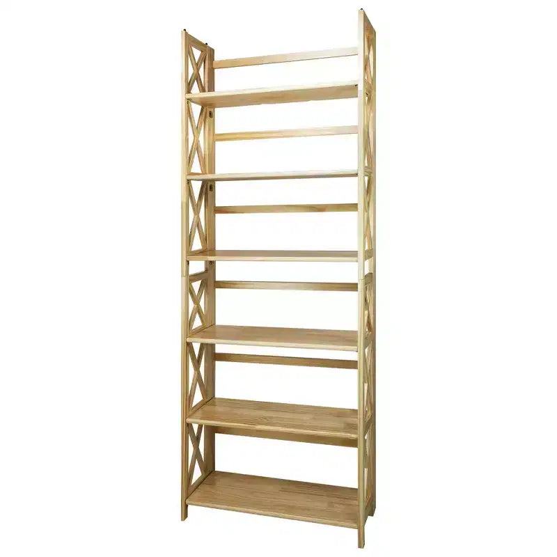3 Shelf X Design Folding Bookcase - Flora Home