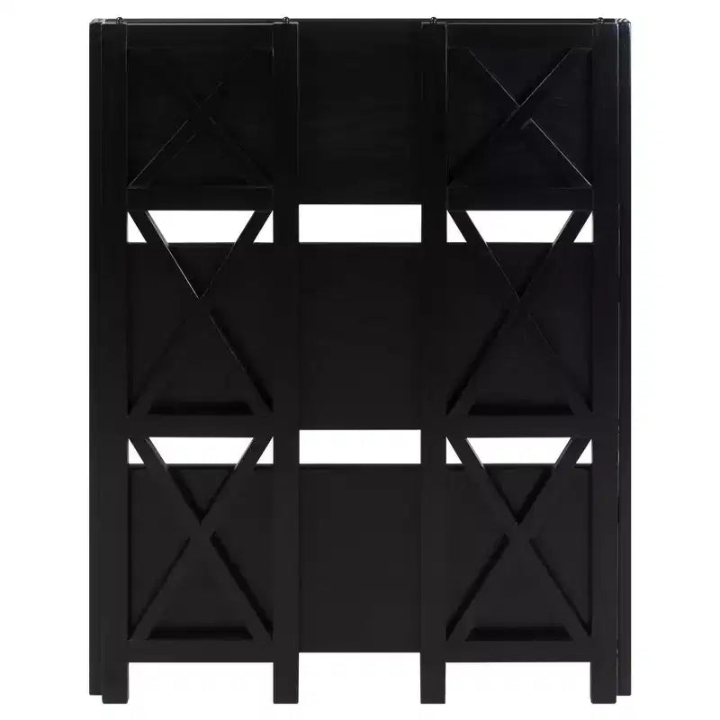 3 Shelf X Design Folding Bookcase - Flora Home