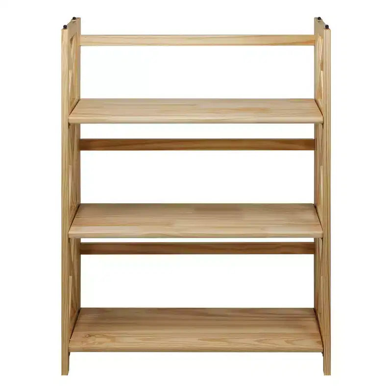 3 Shelf X Design Folding Bookcase - Flora Home