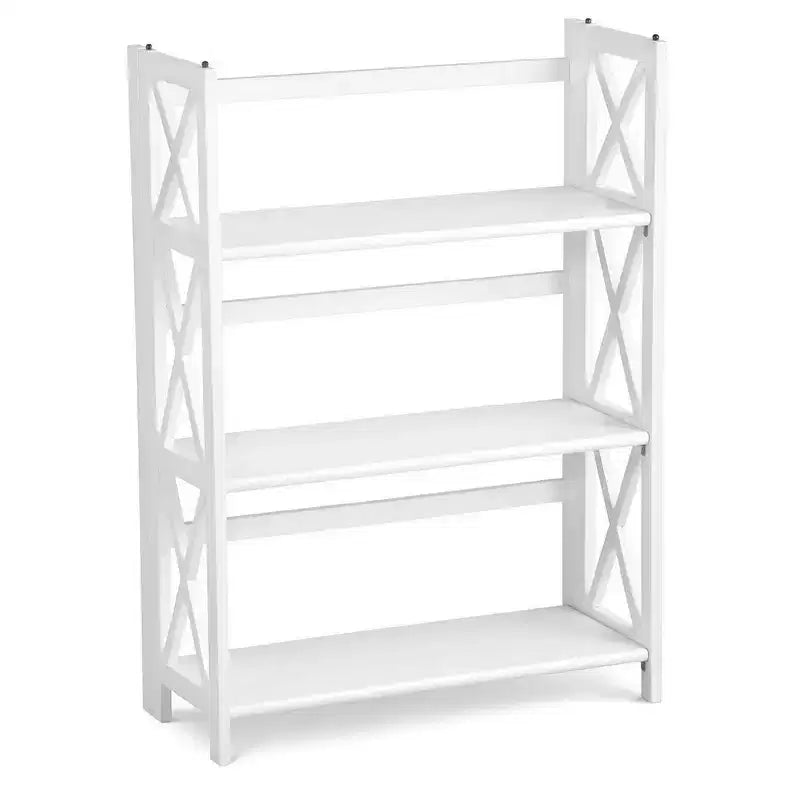 3 Shelf X Design Folding Bookcase - Flora Home