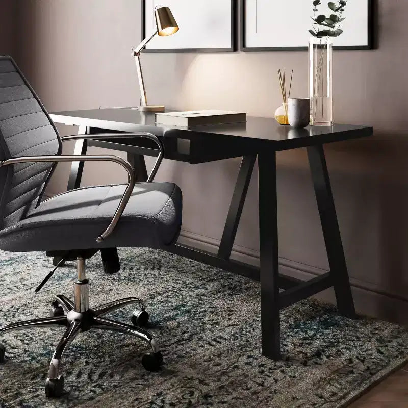 Stewart Solid Wood Writing Desk with Keyboard Tray - Wyndenhall