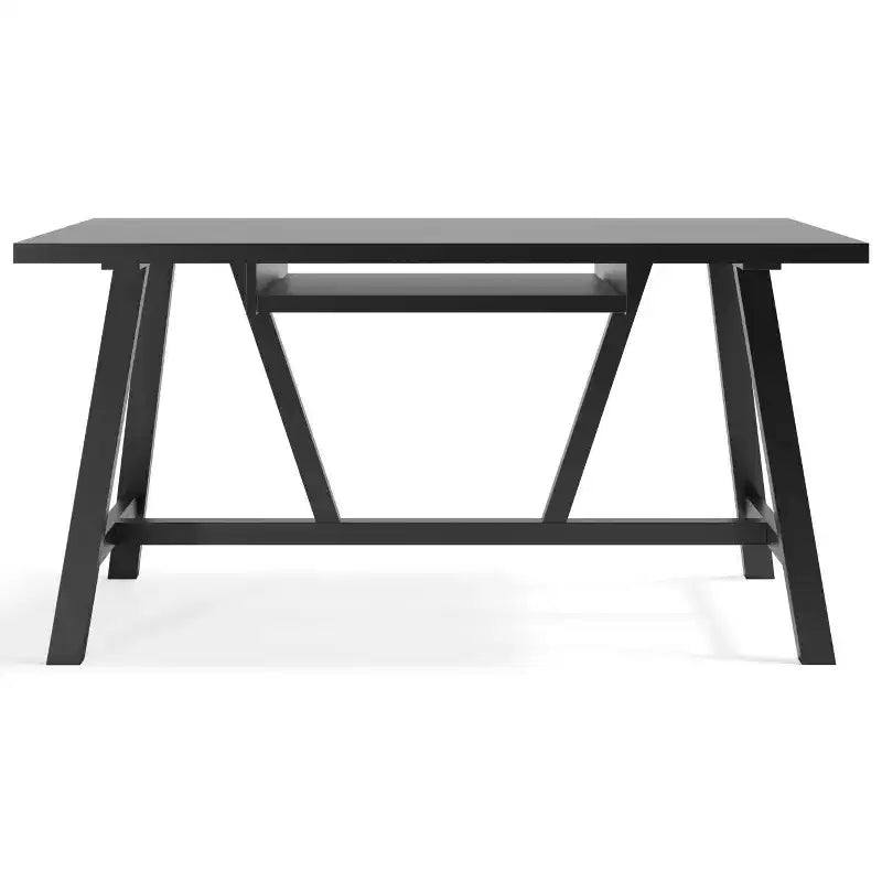 Stewart Solid Wood Writing Desk with Keyboard Tray - Wyndenhall