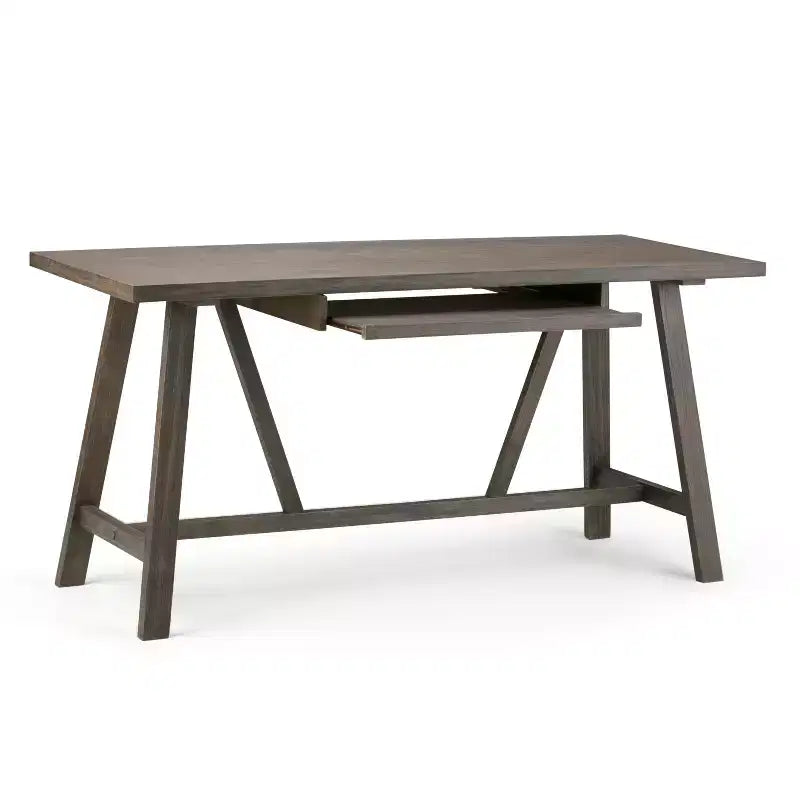 Stewart Solid Wood Writing Desk with Keyboard Tray - Wyndenhall