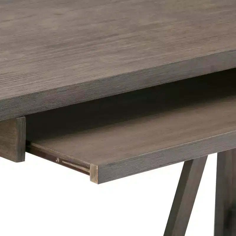 Stewart Solid Wood Writing Desk with Keyboard Tray - Wyndenhall
