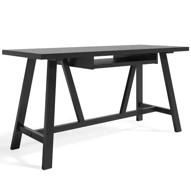 Stewart Solid Wood Writing Desk with Keyboard Tray - Wyndenhall