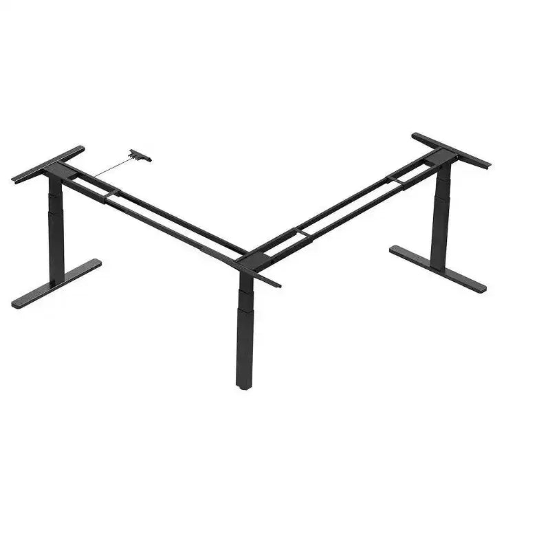 Monoprice Triple Motor Height Adjustable Sit-Stand Corner Desk Frame - Black, 3 Leg Corner, L Shaped Table Base, Programmable Memory Settings