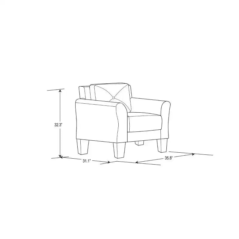 Harper Tufted Microfiber Chair - Lifestyle Solutions
