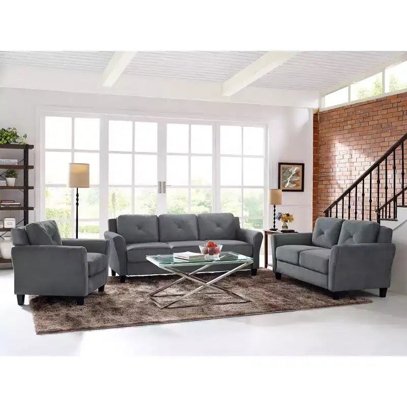 Harper Tufted Microfiber Chair - Lifestyle Solutions
