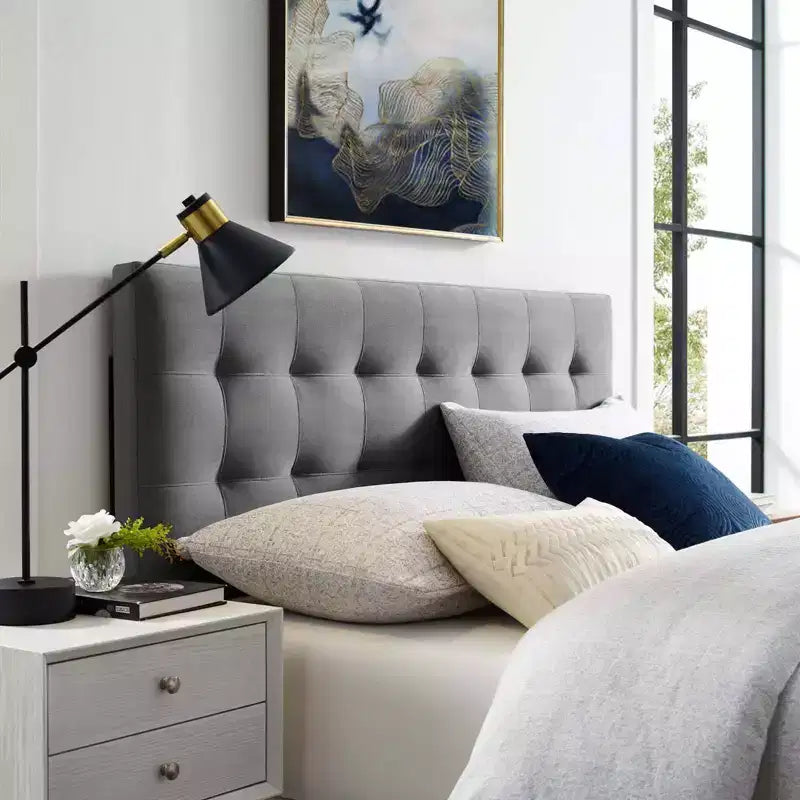 Queen Lily Biscuit Tufted Performance Velvet Headboard - Modway