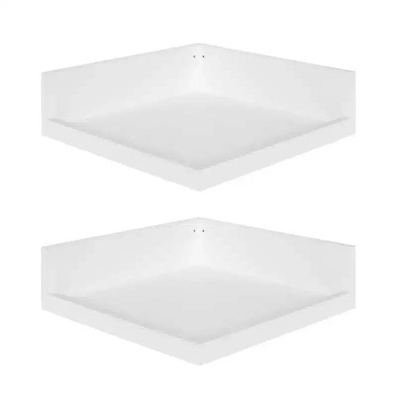 4.5 x 2.2 2pk Levie Floating Corner Wooden Wall Shelf Set - Kate & Laurel All Things Decor