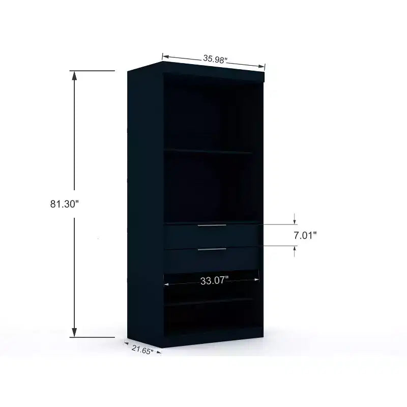 Set of 3 Mulberry 2.0 Wardrobe Closet - Manhattan Comfort