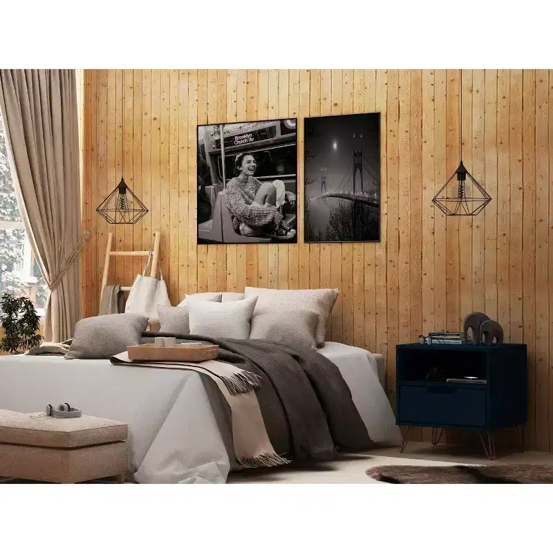 1.0 Rockefeller Nightstand - Manhattan Comfort