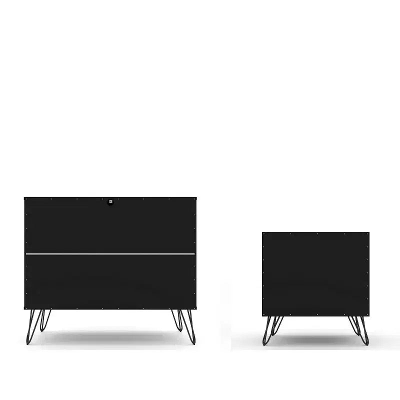 Rockefeller Dresser and Nightstand Set - Manhattan Comfort