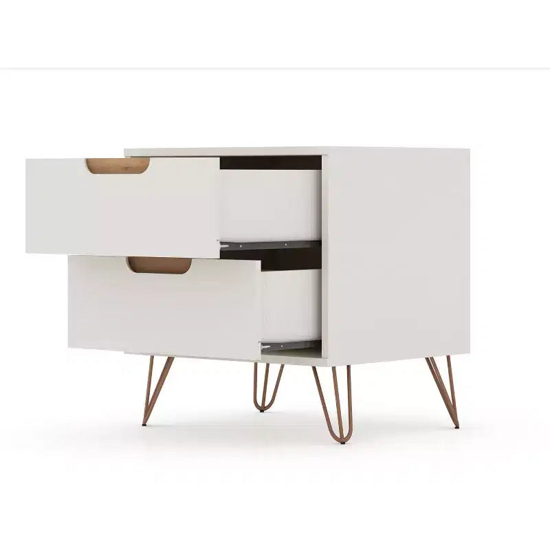 Rockefeller Dresser and Nightstand Set - Manhattan Comfort
