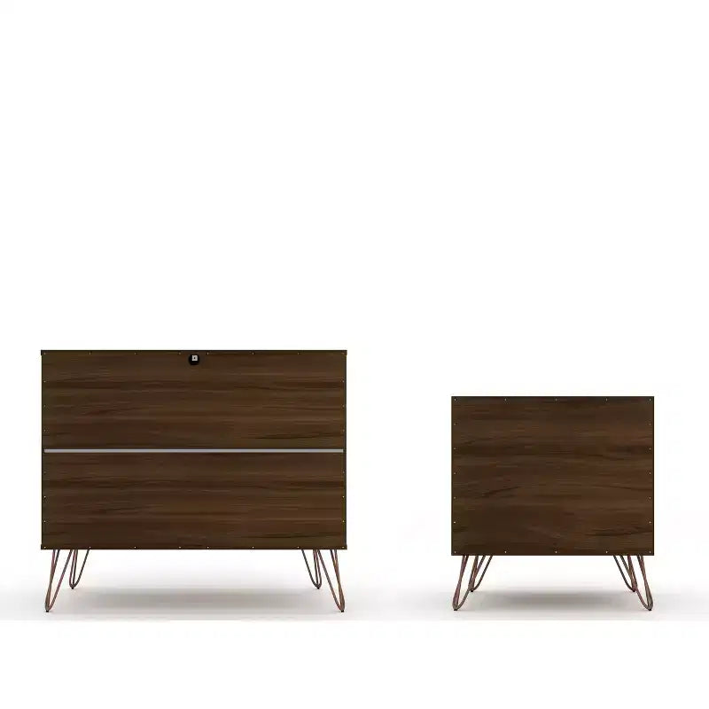 Rockefeller Dresser and Nightstand Set - Manhattan Comfort