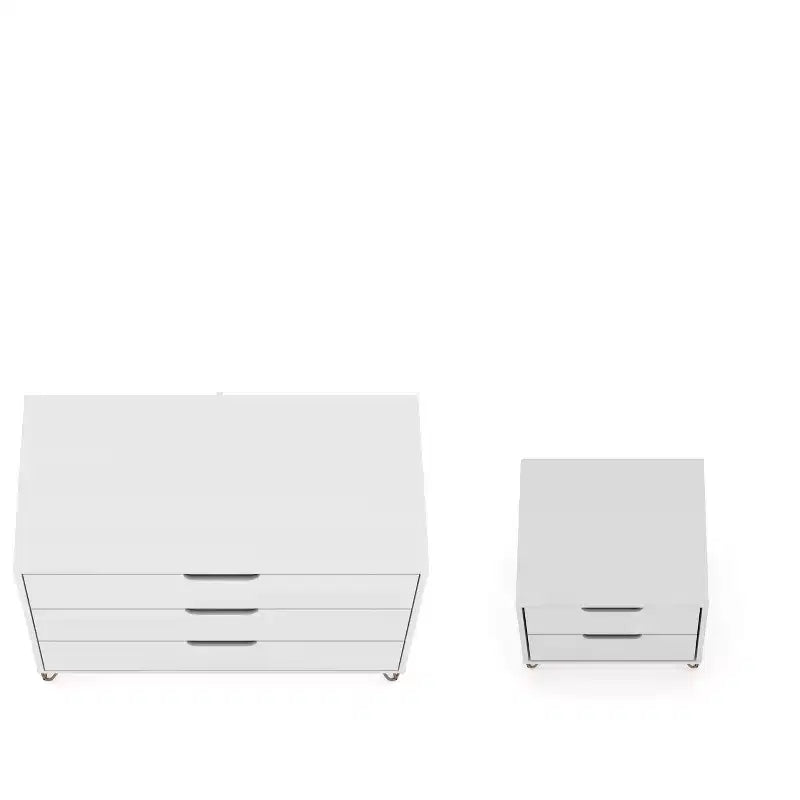 Rockefeller Dresser and Nightstand Set - Manhattan Comfort