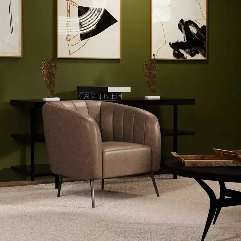 eLuxury Sawyer Channel Living Room Chair