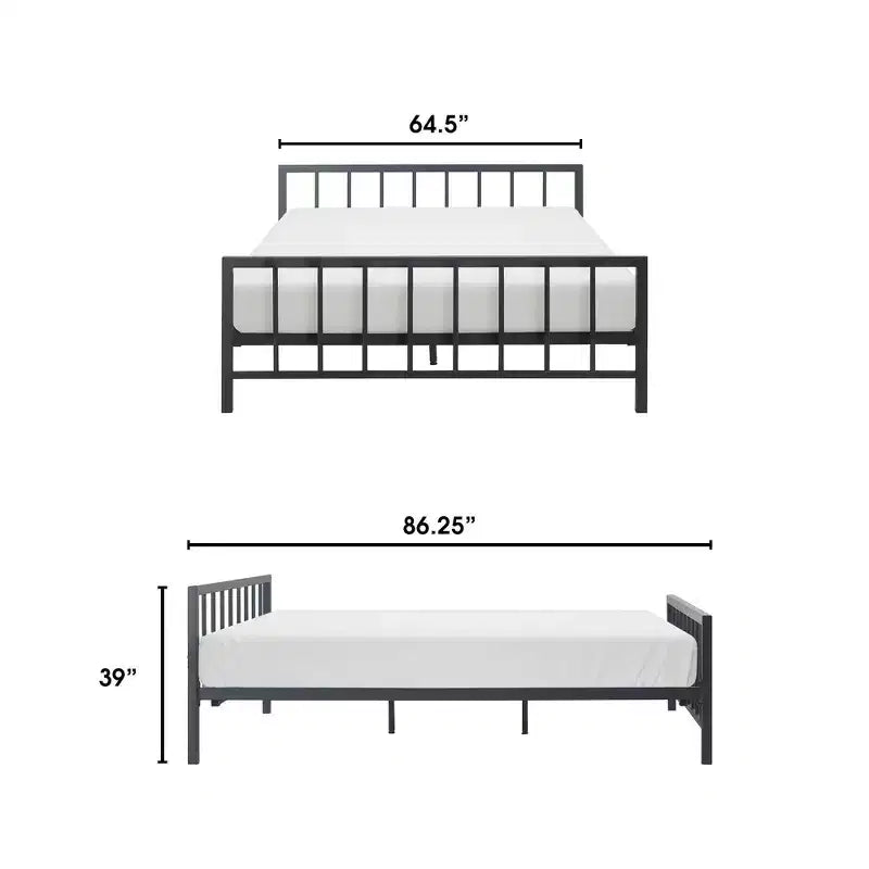 Evans Platform Bed Black - ClickDecor