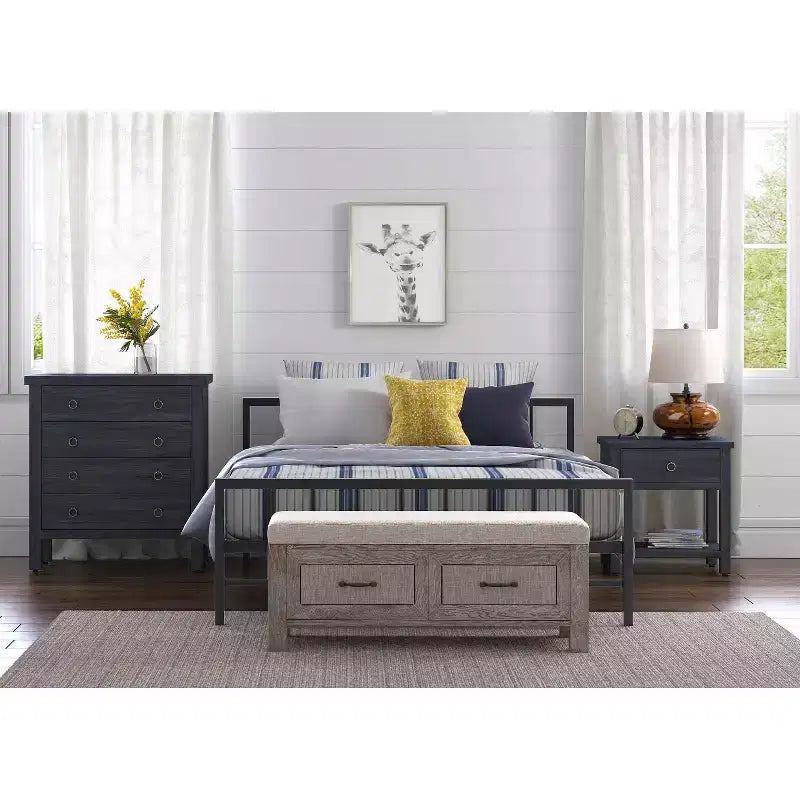 Evans Platform Bed Black - ClickDecor