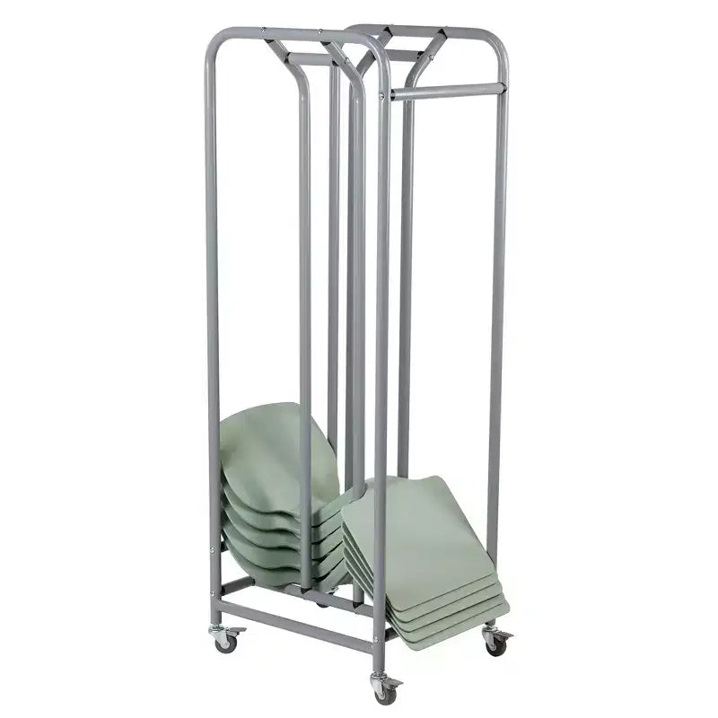 ECR4Kids The Surf Mobile Storage Rack, Stores 30 Lap Desks, Classroom Organization, Silver
