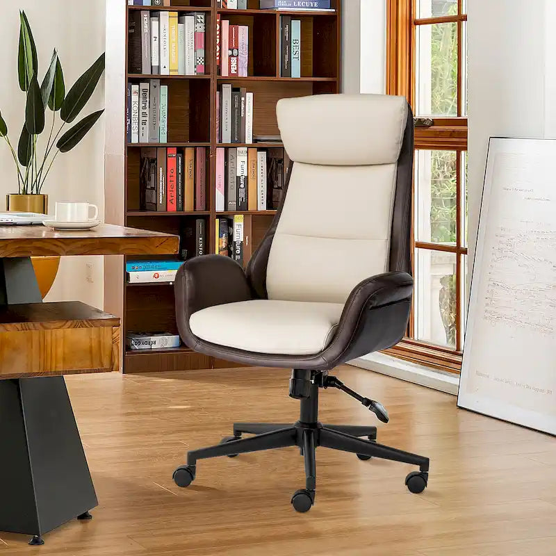 Faux Leather Office Chair - Swivel - Multiple Colors
