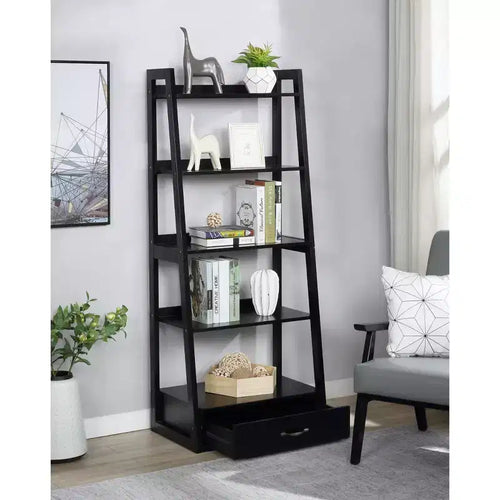 24/7 Shop At Home Juncus 5 Tiered Ladder Bookcase