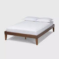 Lucina Walnut Platform Bed Frame Brown - Baxton Studio
