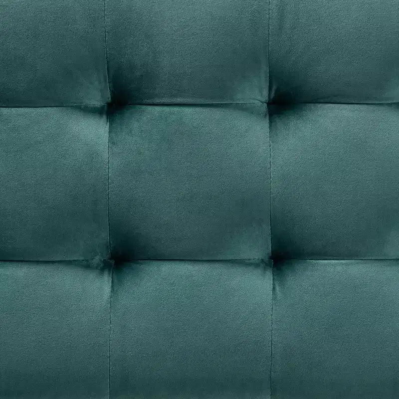 Roanoke Velvet Upholstered Grid Tufted Storage Ottoman Bench - Baxton Studio