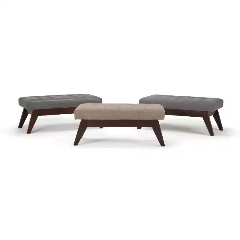 40 Tierney Mid-Century Tufted Ottoman Bench - WyndenHall