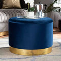 Marisa Velvet Upholstered Storage Ottoman - Baxton Studio