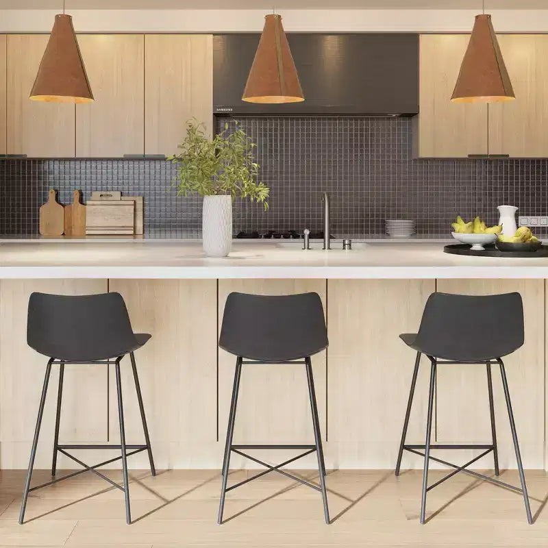 Poly & Bark Set of 3 24 High Paxton Counter Height Barstools