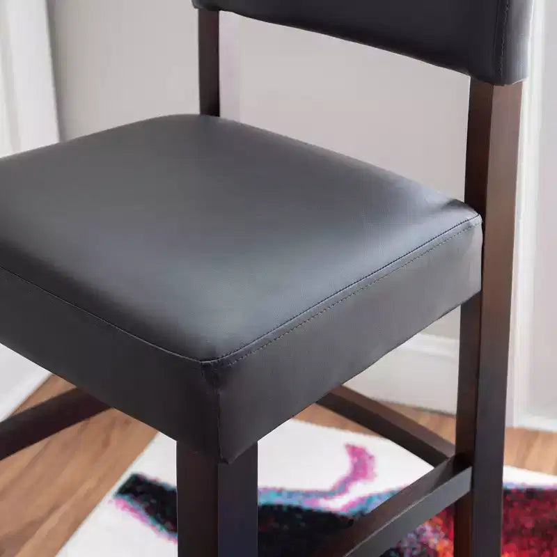 Tabouret de bar rembourré Morocco - Similicuir, Structure en bois d'hévéa, Hauteur d'assise 76 cm, 102 kg
