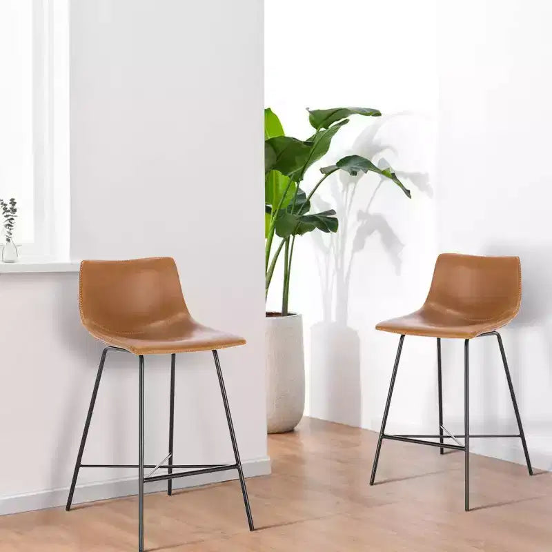Lot de 2 tabourets de bar à hauteur de comptoir Paxton 61 cm Poly & Bark