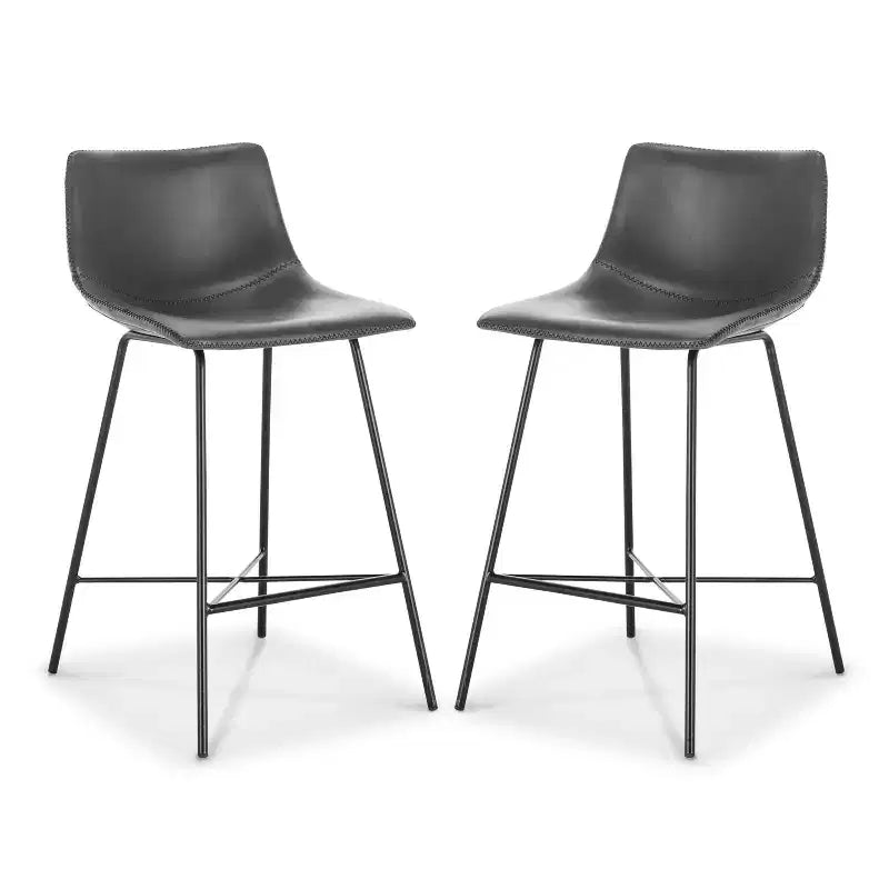 Lot de 2 tabourets de bar à hauteur de comptoir Paxton 61 cm Poly & Bark