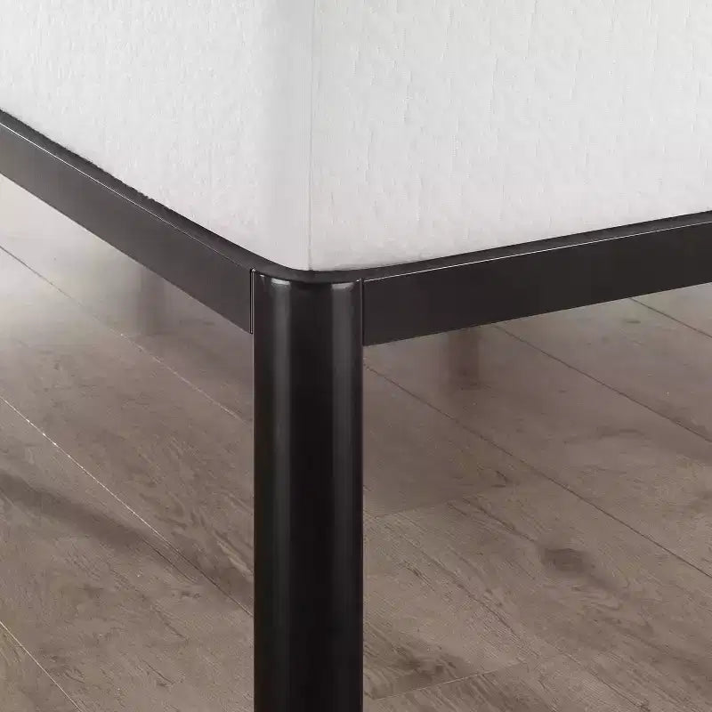 16 Van Metal Platform Bed Frame with Steel Slat Support Black - Zinus