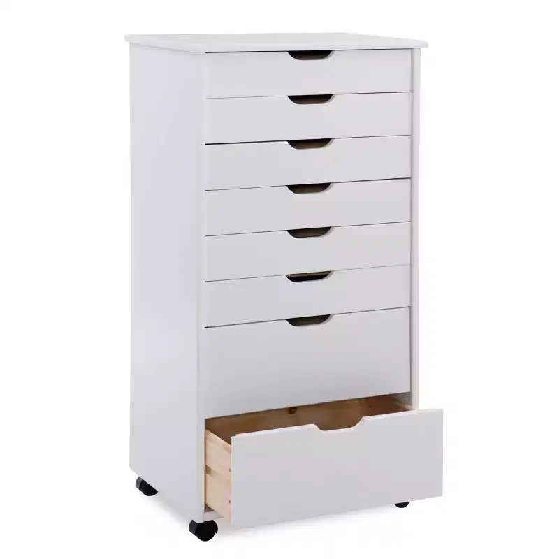 Cary 8 Drawer Rolling Storage Cart - Linon