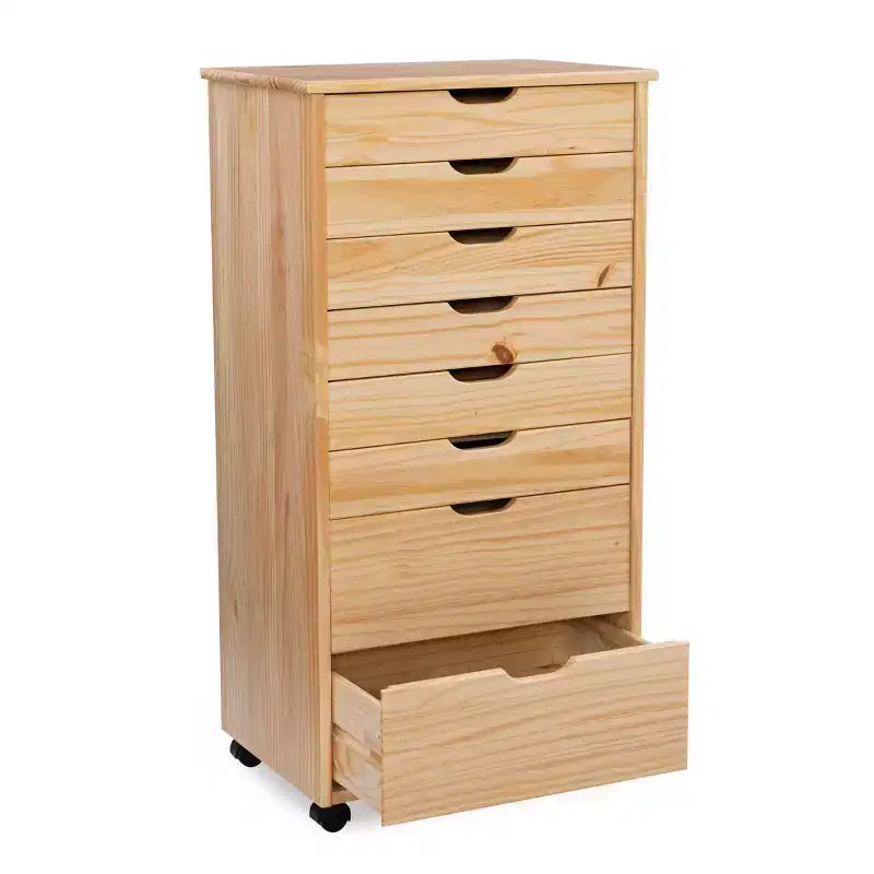 Cary 8 Drawer Rolling Storage Cart - Linon